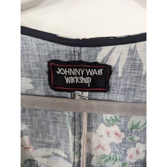 Johnny Was Workshop Easy Linen Jumpsuit Women's‎ size Small black floral NWTs - Picture 5 of 12